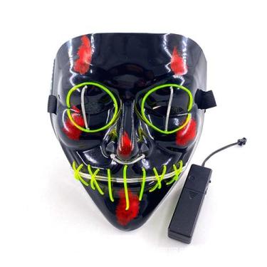 Imagem de Máscara de cosplay de duas cores Glowing Ghost Face Full Face Hallo - 