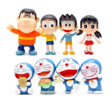 Imagem de Boneco de brinquedo colecionável Doraemons Nobitas Nobis 8 unidades/lo