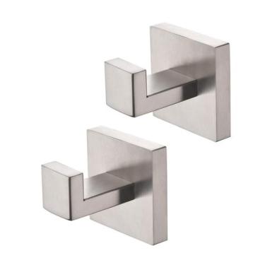 Imagem de Ganchos de toalha Durafe Brushed Nickel 304 em aço inoxidável, pacote 