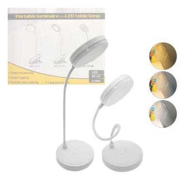 Imagem de Luminária Mesa Touch Leds Compacta Leitura Estudo