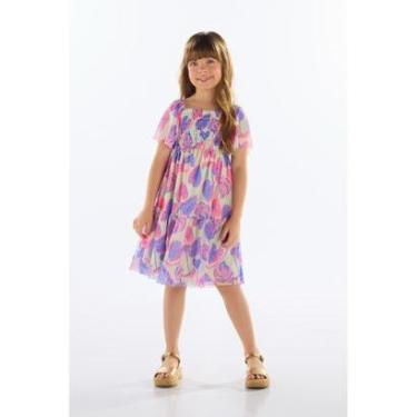 Imagem de Vestido Estampado Infantil Quimby-Feminino