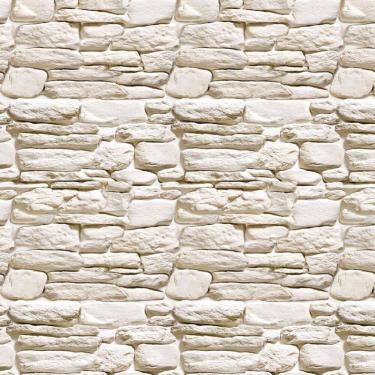 Imagem de Papel Parede Pedras Tijolos Areia Clara Adesivo Sala Quarto