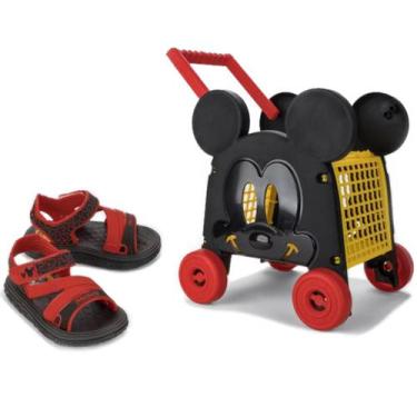 Imagem de Sandália Infantil Disney Mickey Baby Car - Preto e Vermelho, 21