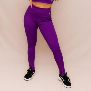 Imagem de Legging Confort Bolso Treino Corrida - Ameixa - - HNR, M, Ameixa