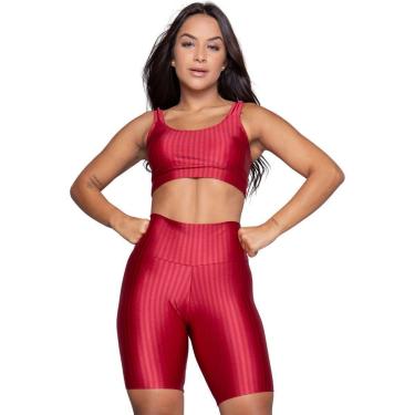 Imagem de Conjunto Fitness Feminino Vekyo – Top de Academia + Bermuda New Zig 3D para Treino-Feminino