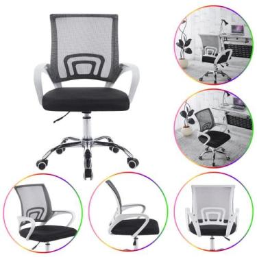 Imagem de Cadeira Escritório Giratória Office Arco Estofado Mesh Dual Color - Ev