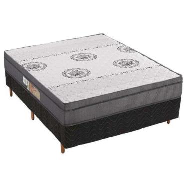 Imagem de Cama Box Casal: Colchão Espuma Polar D28/EP Orthopremium + Base CRC Rú