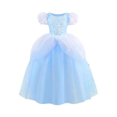 Imagem de Fantasia Clássica Deluxe De Cendrillon Para Crianças, Vestido De Renda