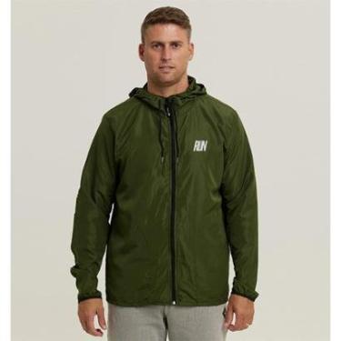 Imagem de Jaqueta Corta Vento Impermeável Masculina Verde WSS Run Minimalist-Masculino
