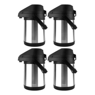 Imagem de Kit Com 4 Garrafas Térmica De Inox 2,5 Litros Chacal