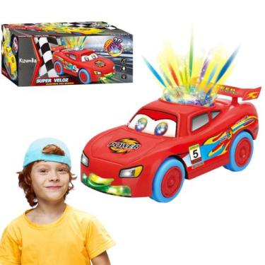 Imagem de Carrinho De Polícia Vermelho Relampago MC Com Luz 3D Som Bate E Volta 