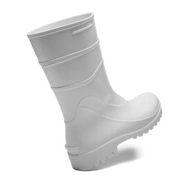 Imagem de Bota Cano Médio PVC Impermeável Acqua Flex Sem Forro Bracol, 43, Branc