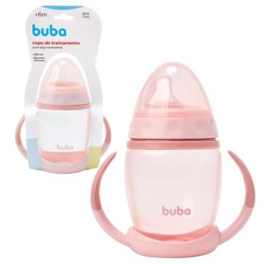 Imagem de Copo Infantil Rosa com Alça Removível 22343 - Buba