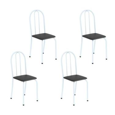 Imagem de Kit 4 Cadeiras Tubular 89x37x42 Cm Ane B - Soma Móveis