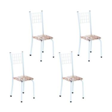 Imagem de Kit 4 Cadeiras Tubular 95x37x40 Cm Dany - Soma Móveis