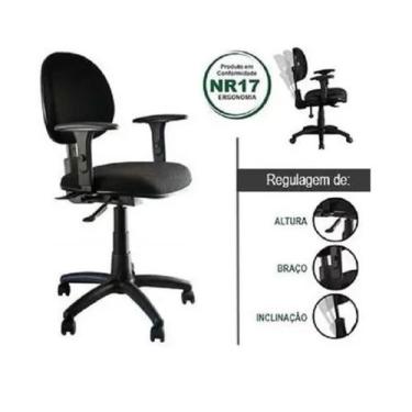 Imagem de Cadeira Executiva Ergonomica Backsystem NR 17 Preta - Savoia Moveis