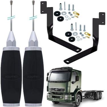 Imagem de 2 Antena Px Inox 2,70m Suporte Dianteiro Parachoque Volvo Vm Parafusos