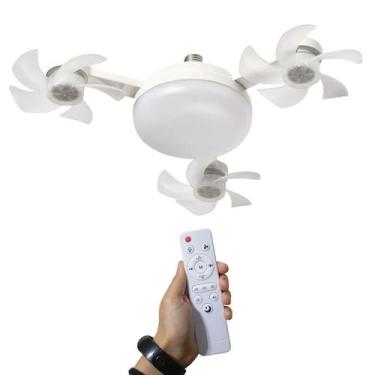 Imagem de Ventilador Drone Lampada Teto Luminaria 3 Em 1 Silencioso Iluminaçao C