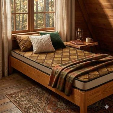 Imagem de Colchão Solteiro D28 10cm 88x188 Confortável Alta Durabilidade Kitnet 