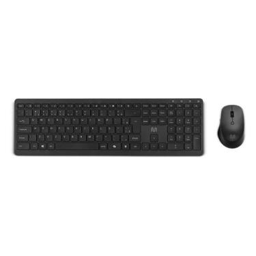 Imagem de Combo Teclado e Mouse Recarregável Sem Fio Preto Multi - TC402 - Multi
