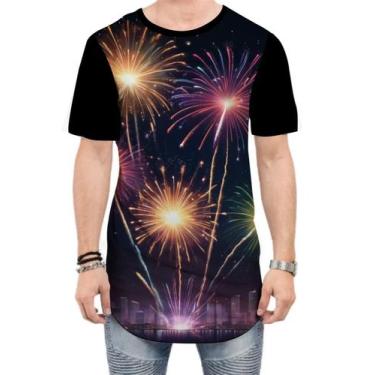 Imagem de Camiseta Longline Fogos de Artifício Rojões Ano Novo 2 - Kasubeck Stor