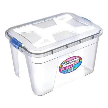 Imagem de Caixa organizadora transparente de plástico 30l Uninjet - Congratulati