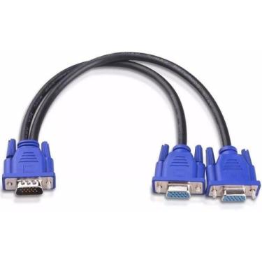 Imagem de Cabo Y VGA Macho x 2 VGA Fêmea ( 2 monitores em 1 computador ) - MLS