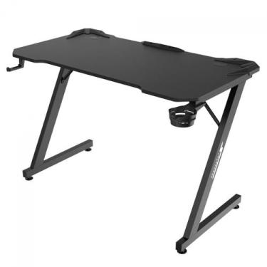 Imagem de Mesa Gamer SuperFrame Epic Com Suporte Para Headset e Copo Preto SFTBE