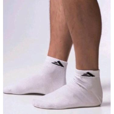 Imagem de 6 Pares Meia BRANCA Cano Médio ALTOMAX ALGODÃO N 37 a 44 masculina adu