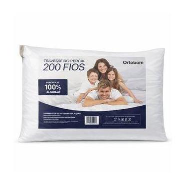 Imagem de Travesseiro Percal 200 Fios Antialérgico Ortobom 70X50cm