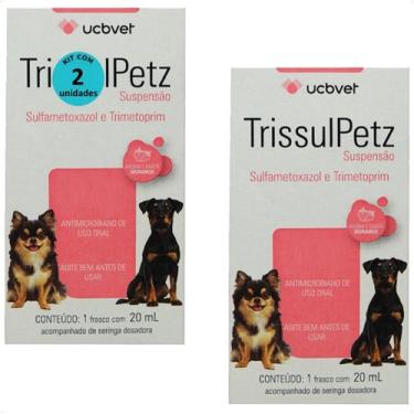 Imagem de Trissulpetz suspensão com 20ml para cães ucbvet kit com 2