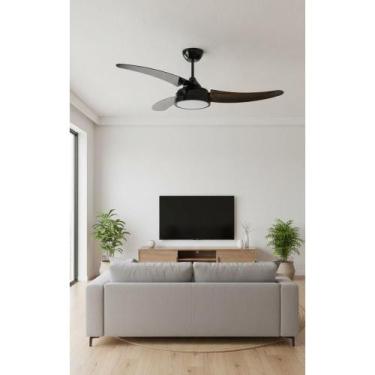 Imagem de Ventilador Teto Preto 100cm Led 3 Pás 127V Potente - Congratulations S