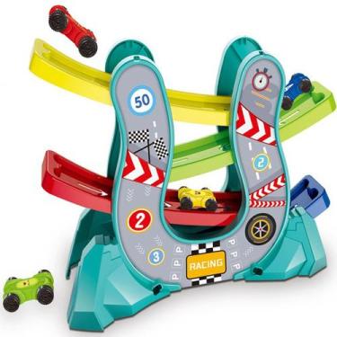 Imagem de Pista De Carrinhos Corrida Estacionamento Com Rampas Brinquedo Educati