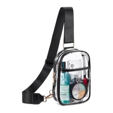 Imagem de Bolso Telena Transparente Tipo Bandolera para Estadio 14x5x18 cm