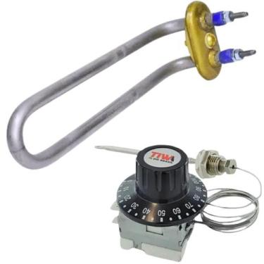Imagem de Kit Resistência Elétrica Cafeteira 900w 110v + Termostato - Armazém135