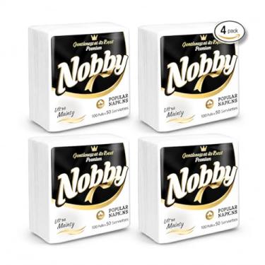 Imagem de Guardanapo de Papel com Folha Dupla Nobby Pequeno 200 Folhas Ultra Macio e Higiênico