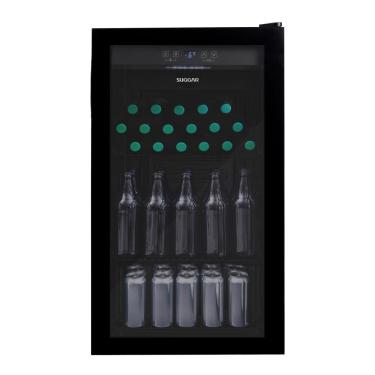 Imagem de Cervejeira Suggar Cervejeira Suggar 98L Porta de Vidro Duplo Preto 220V