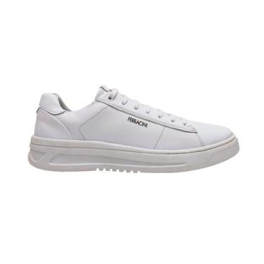Imagem de Sapatênis Em Couro Masculino Moderno Ferracini 9752617E, Branco, 40