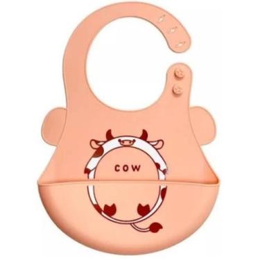 Imagem de Babador de Silicone para Hora de Comer com alça - cow