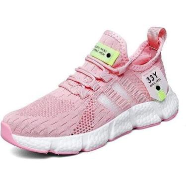 Imagem de Tênis Esportivo Fast Pro Tenis New Fast Respirável - Mazi, Rosa, 34