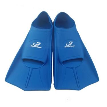 Imagem de Nadadeira Silicone Training Fins Pé de Pato Natação Hammerhead, Azul, 