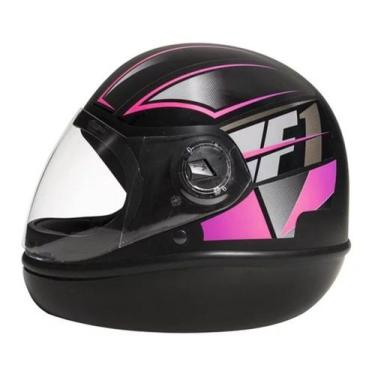 Imagem de Capacete Taurus Formula 1 Neo Fechado Feminino Masculino, Preto Fosco/