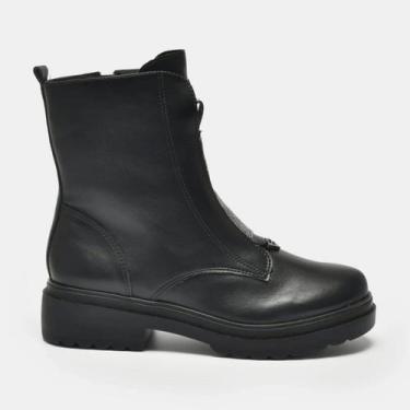 Imagem de Coturno Estiloso Casual Feminino Via Marte 245002-01, Preto, 36