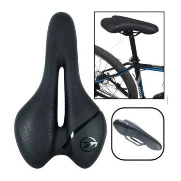 Imagem de Selim de Bicicleta MTB com Gel Preto Confortável Ergonômico - TSW