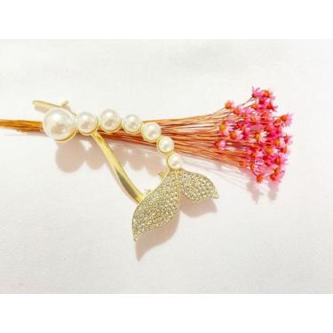 Imagem de Presilha Cauda Sereia com Pérolas e Pedras - Comprar e Usar