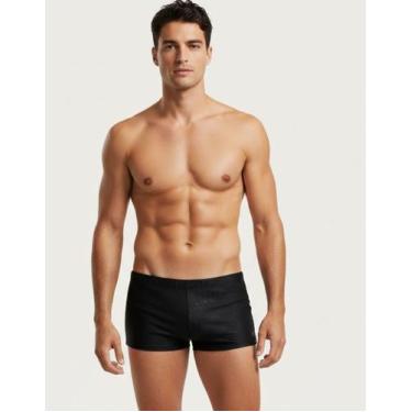 Imagem de Sunga Boxer Masculina Adulto Lisa Moda Praia Piscina Mash, Preto, M