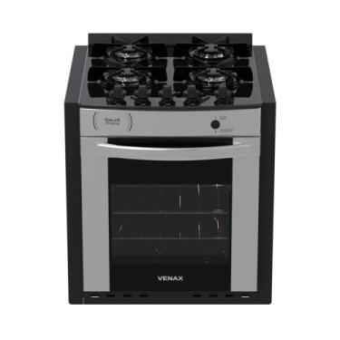 Imagem de Fogao a Gas de Embutir 4 Bocas Venax Gaudi Prisma Vitreo Inox, Inox, B