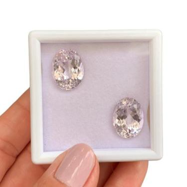 Imagem de Kunzita Rosa Oval Par 24,86ct - ENE2ESE