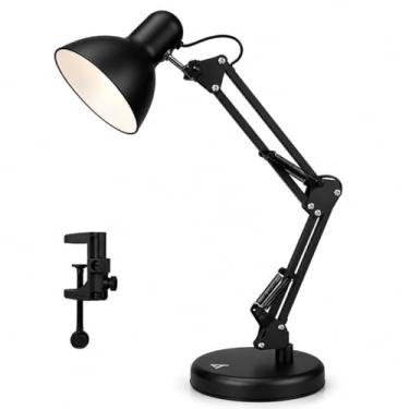 Imagem de Luminária Articulada De Mesa Abajur Modelo Pixar Com Base E Garra (PRETO)