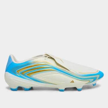 Imagem de Chuteira Campo Adidas F50 Messi League, Bege, Azul, 38